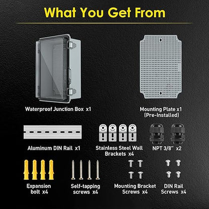 Waterproof Electrical Junction Box, IP67 Plastic Weatherproof Electrical - Image 5