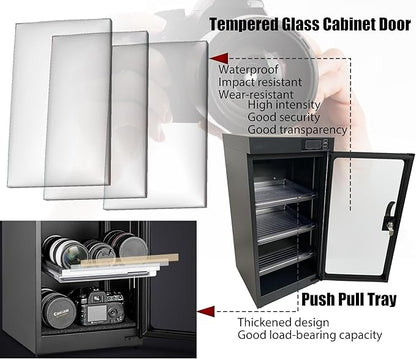 Modern Black 50L Camera Dehumidify Dry Cabinet - Image 7
