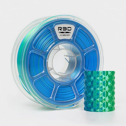 R3D Dual Color Silk PLA Filament, Co-Extrusion 3D Printer Filament 1.75mm by R3D