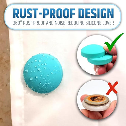 Powerful Anti-Billowing Magnetic Shower Curtain Weights - Image 5