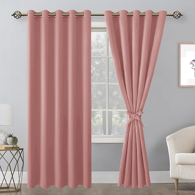 Hiasan Blackout Curtains for Bedroom, 60 x 84 Inches Long - Image 8
