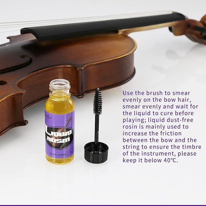 Violin Cleaner Care Cleaning Kit, Maintenance Kit, Liquid Rosin, Rosin Remover - Image 2