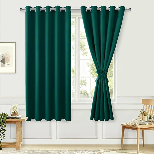 Hiasan Blackout Curtains for Bedroom, 60 x 63 Inches Length by Hiasan