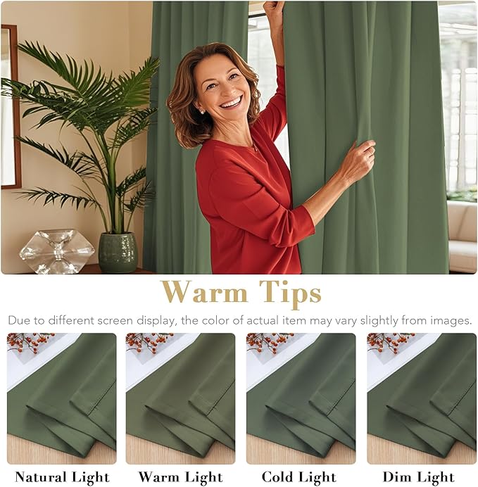 H.VERSAILTEX Blackout Curtains Thermal Insulated Window Treatment Panels Room - Image 6