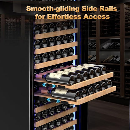24 Inch Wine Cooler Refrigerator, 179 Bottles Wine Fridge Large Capacity - Image 7