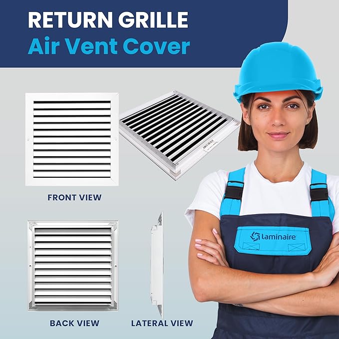 12x12 Inch Air Return Vent Cover Decorative – Premium Aluminum AC Vent Cover - Image 2