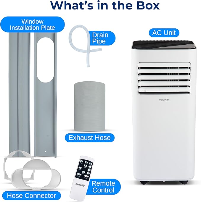 SereneLife Portable Conditioner, 8000 BTU 3-in-1 Compact Standing Air - Image 7