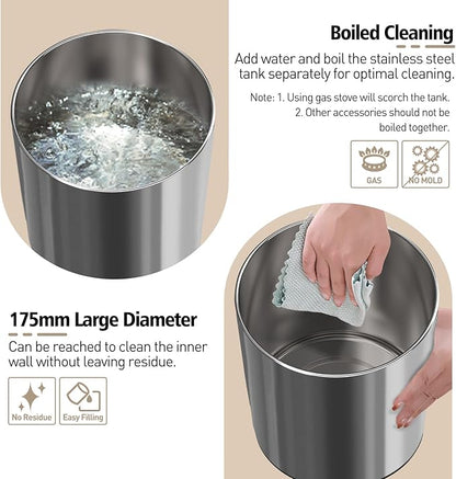 Stainless Steel Humidifier, 4L Ultrasonic Cool Mist Humidifiers - Image 5