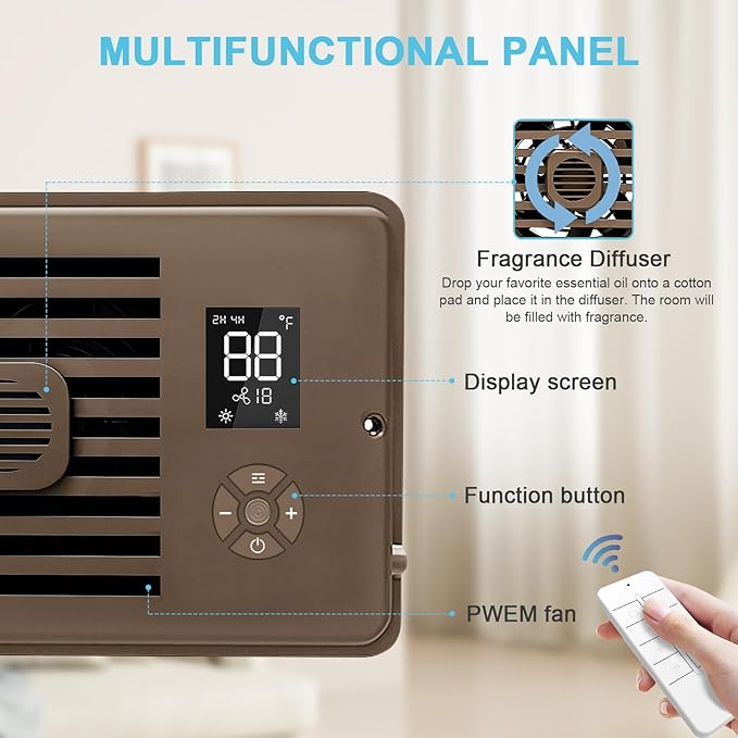 Register Booster Fan for 4" x 10" Vents Only, 10 Speeds to Control Cool and - Image 3