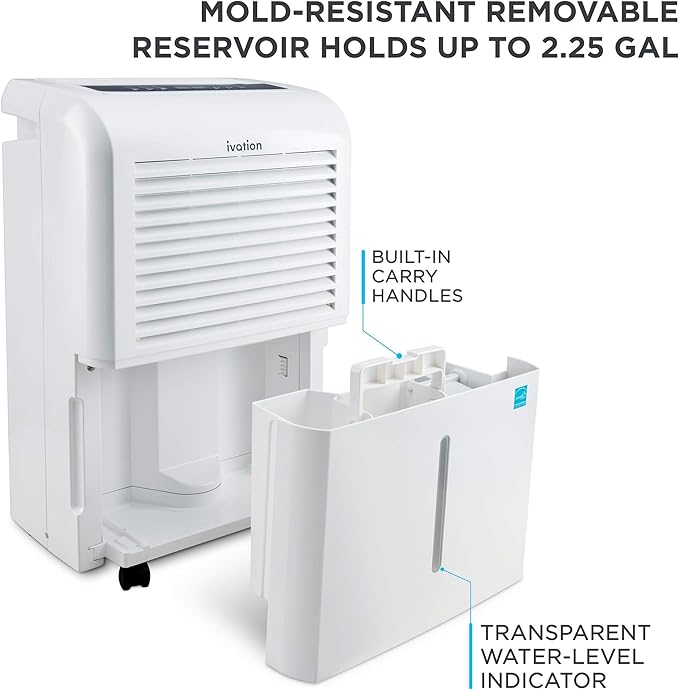 Ivation 4, 500 Sq Ft Smart Wi-Fi Energy Star Dehumidifier - Image 3