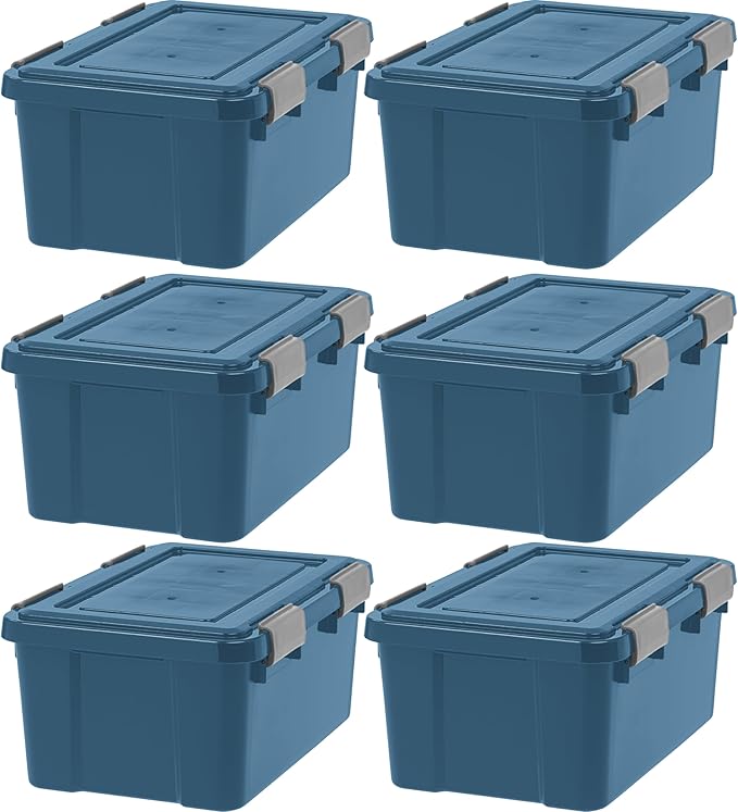 IRIS USA WeatherPro 19 Qt Eco-Friendly Storage Bins by IRISUSA