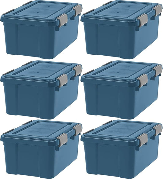 IRIS USA WeatherPro 19 Qt Eco-Friendly Storage Bins by IRISUSA