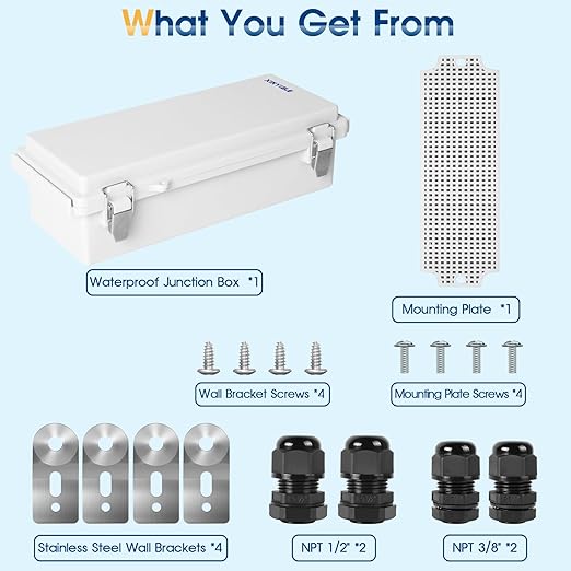 Waterproof Outdoor Project ABS Plastic Junction Box IP67 Weatherproof Dustproof - Image 7