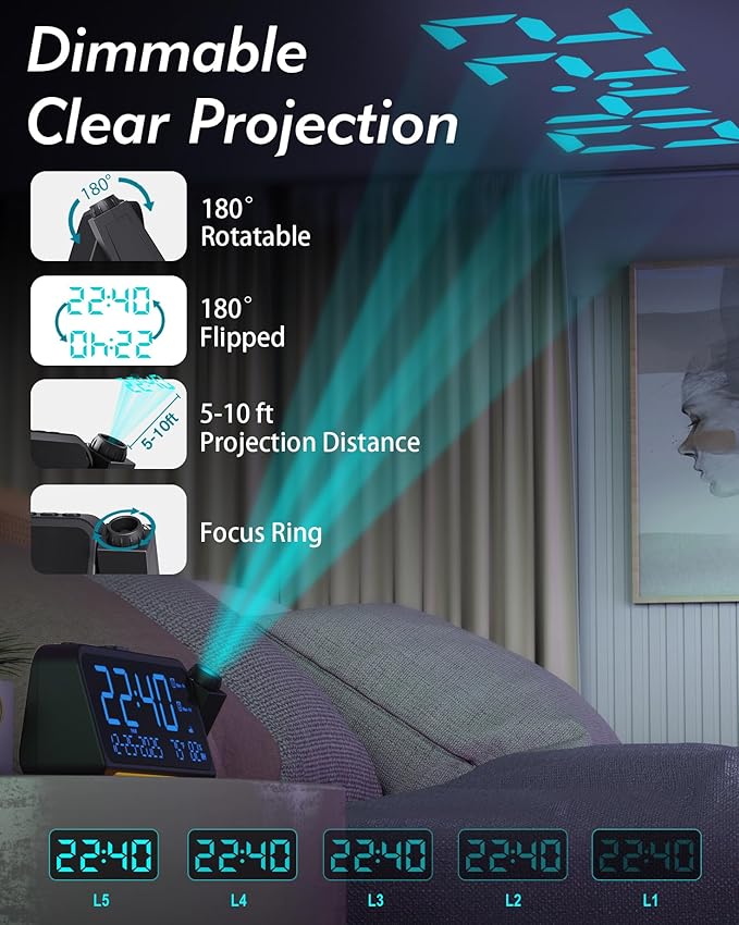 Roxicosly Projection Alarm Clock - Image 2