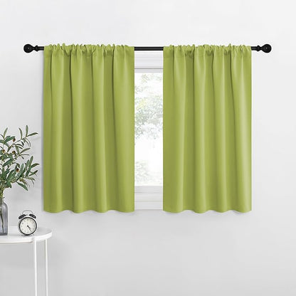 NICETOWN RV Blackout Curtains for Camper Windows, Fresh Green, Short Blackout by NICETOWN