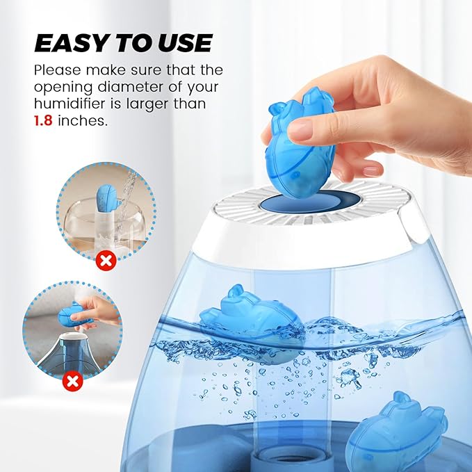 puxyblue  Upgraded 6-Pack Humidifier Tank Cleaner Blue Small Submarine - Image 4