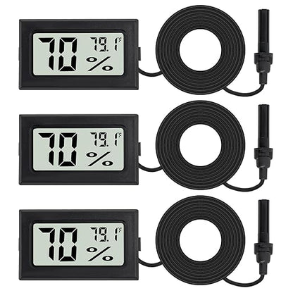 3Pcs Fahrenheit Thermometer Hygrometer Mini Digital by Unknown
