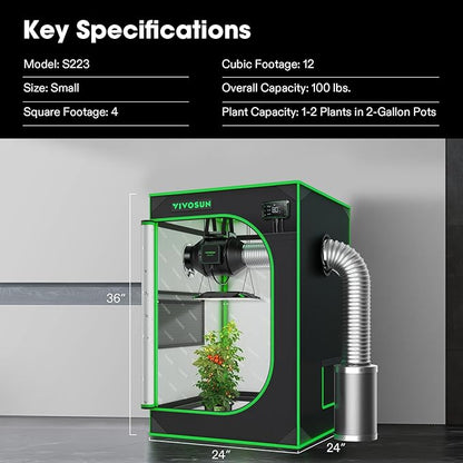 VIVOSUN S223 2x2 Grow Tent - Image 9
