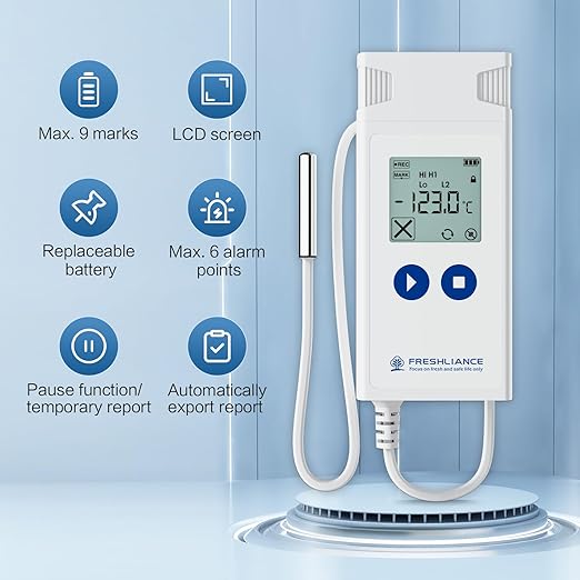 Freshliance Ultra Low Temperature Data Logger, Reusable Temperature Recorder - Image 6