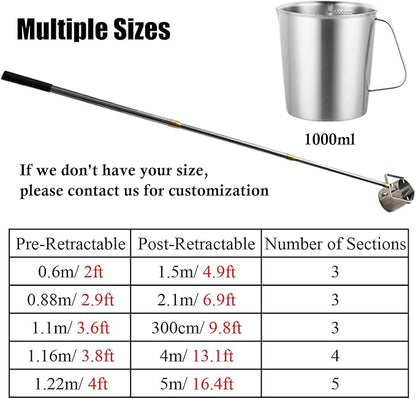 Telescopic Stainless Steel Wa-TER Sampling Pole, Water Sampler, Pendulum Beaker - Image 2