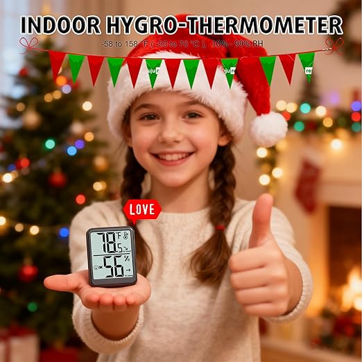 Room Thermometer Indoor Hygrometer Humidity Meter Gauge Digital Temperature and - Image 2