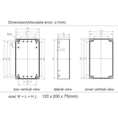 LeMotech ABS Plastic Electrical Project Case Power Junction Box, Project Box - Image 7