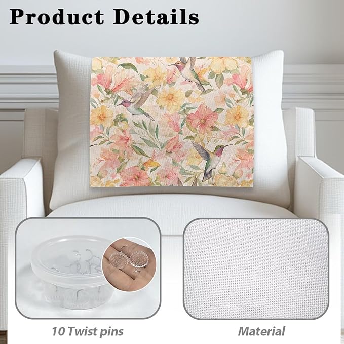 Hummingbird Lily Headrest Cover - Image 5