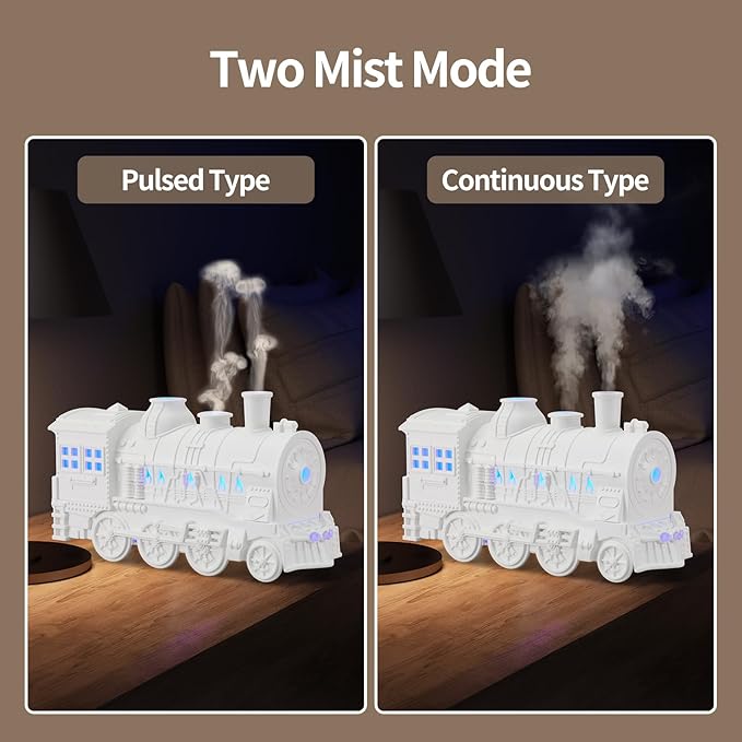 Humidifiers for Bedroom, Cool Quiet Steam Train Looking Mist Air Humidifier - Image 3