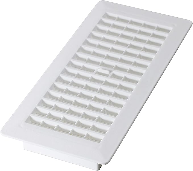 Decor Grates PL410-WH 4-Inch by 10-Inch Plastic Floor Register by DecorGrates