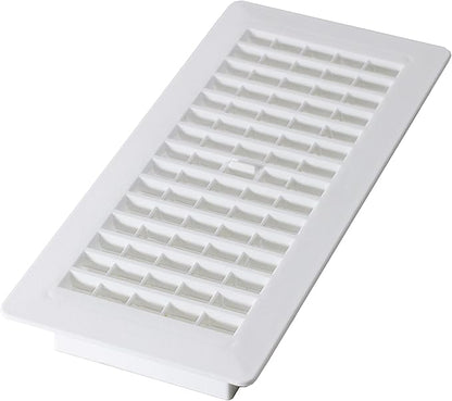 Decor Grates PL410-WH 4-Inch by 10-Inch Plastic Floor Register by DecorGrates