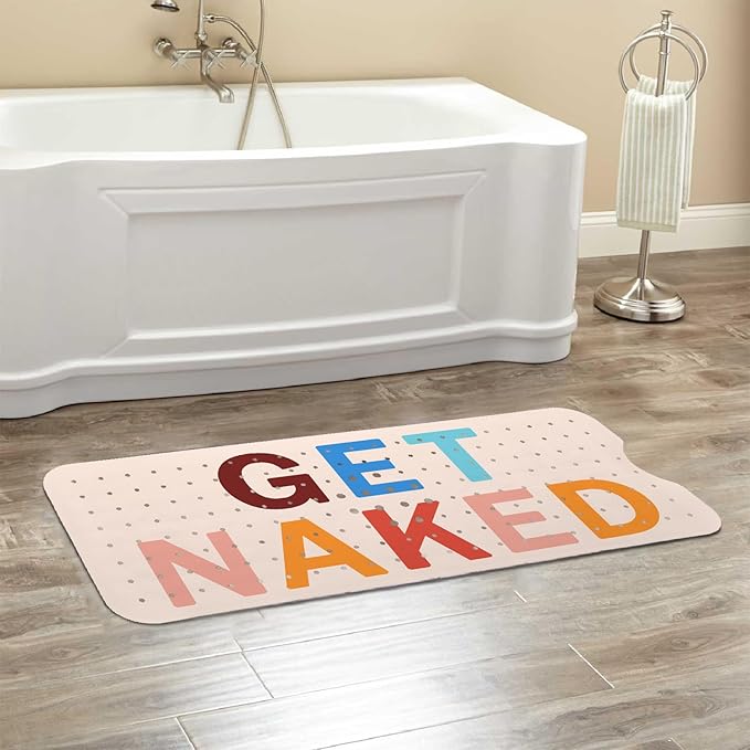 Get Naked Bath Mat for Tub, Non Slip Bathtub Mat for Baby Rubber Tub Mat - Image 6