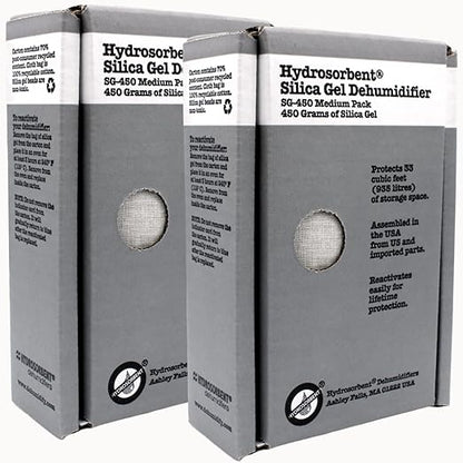 HYDROSORBENT® Gun Safe Dehumidifier Rechargeable Silica Gel 450 Gram Carton. by HydrosorbentDehumidifiers