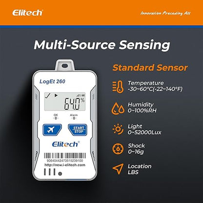 Elitech 4G Real-time Temperature Humidity Data Logger Light/Shock/Location - Image 2