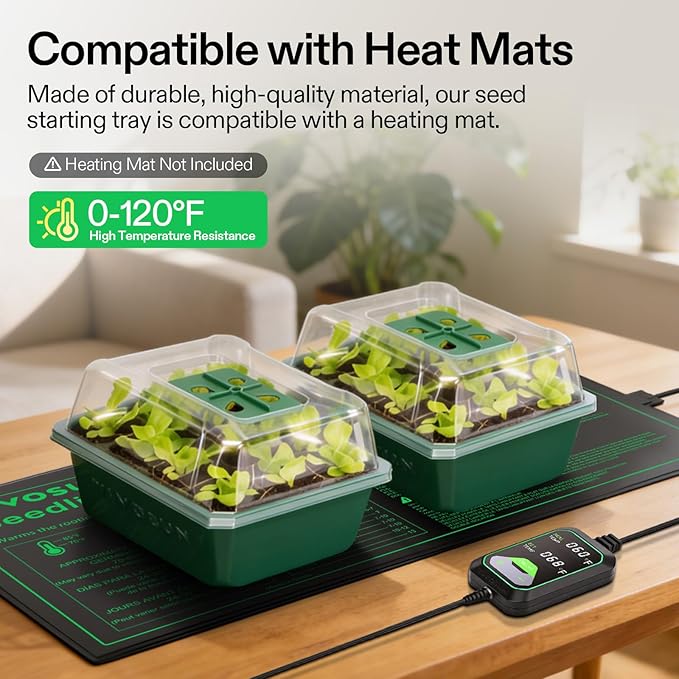 VIVOSUN 6-Pack Seed Starter Trays, 72-Cell Seed Starter Kit - Image 8
