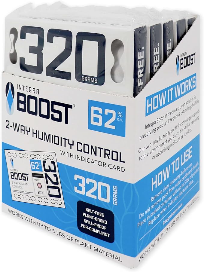 Integra Boost 62% RH, 2 Way Humidity Control Packs – 320g Size by IntegraSpecialtyProducts