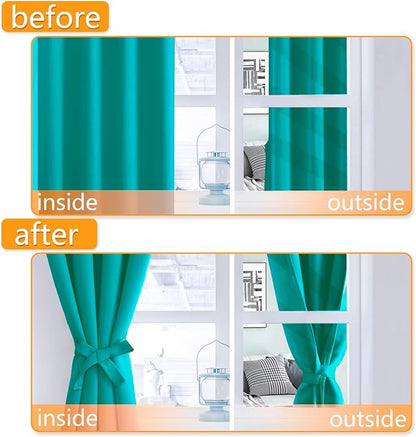 Hiasan Blackout Curtains for Bedroom, 60 x 63 Inches Length - Image 5