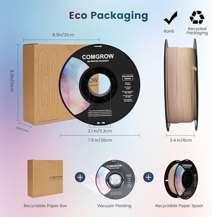 Comgrow PLA 3D Printer Filament, Durable and Stronger 3D Printer PLA Filament - Image 6