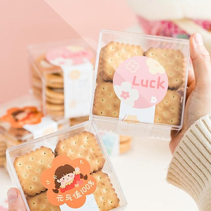 Acrylic Box 4 Packs Clear Square Cube Acrylic Decorations Box Acrylic Candy Box - Image 5
