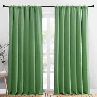 NICETOWN Blackout Curtains Window Draperies, Froest Green, 70 by 95 inches Long by NICETOWN