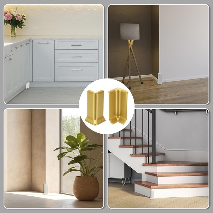 uxcell Self Adhesive Baseboard Corner Blocks, 3.23 Inch Wall Edge Corner - Image 7