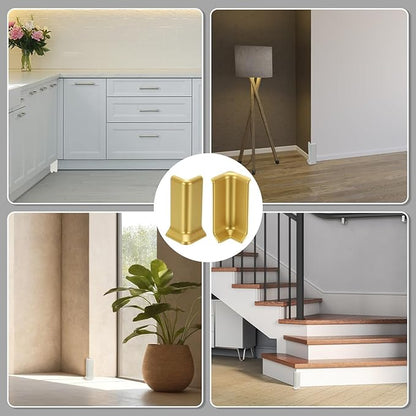 uxcell Self Adhesive Baseboard Corner Blocks, 3.23 Inch Wall Edge Corner - Image 7