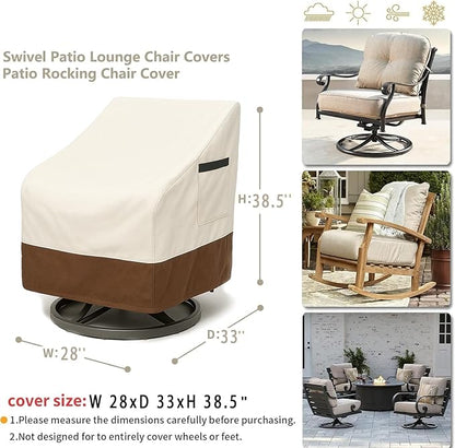 Outdoor Patio Chair Covers Waterproof, 28W x 33D x 38.5H inches Weather - Image 2