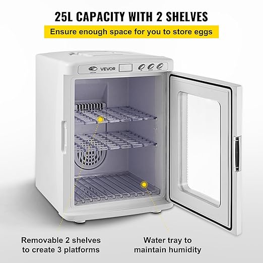 Happybuy White Reptile Incubator 25L Scientific Lab Incubator Digital Incubator - Image 4