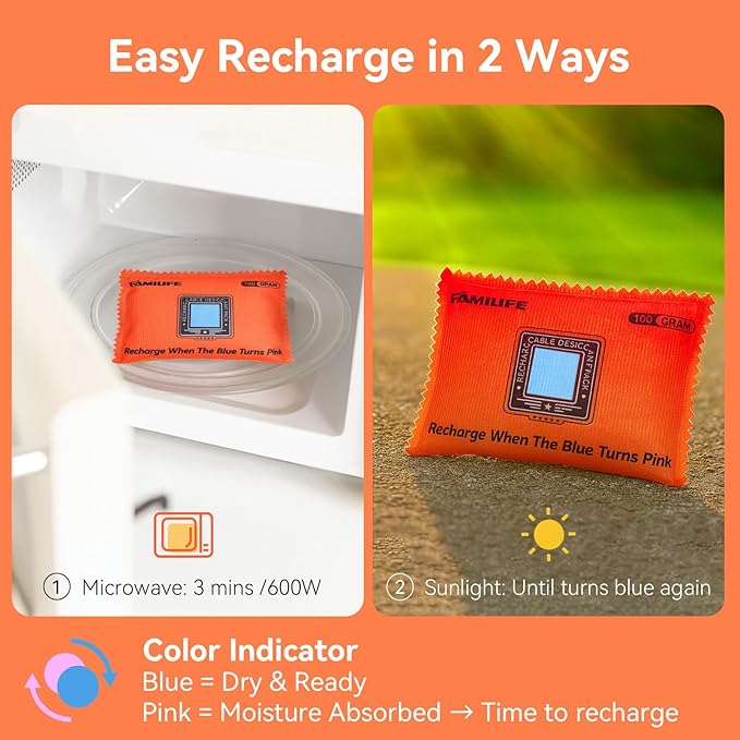 FAMILIFE 100g Rechargeable Desiccant Packs - Image 4