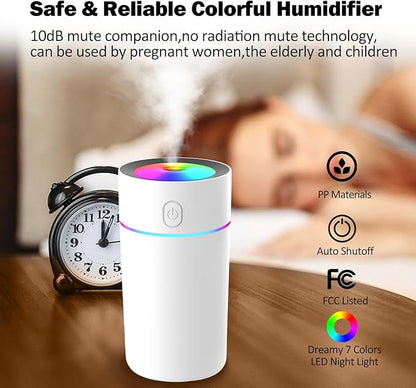 Portable Mini Humidifier with 7-color Lights, Cool Mist Small Desk Humidifiers - Image 8