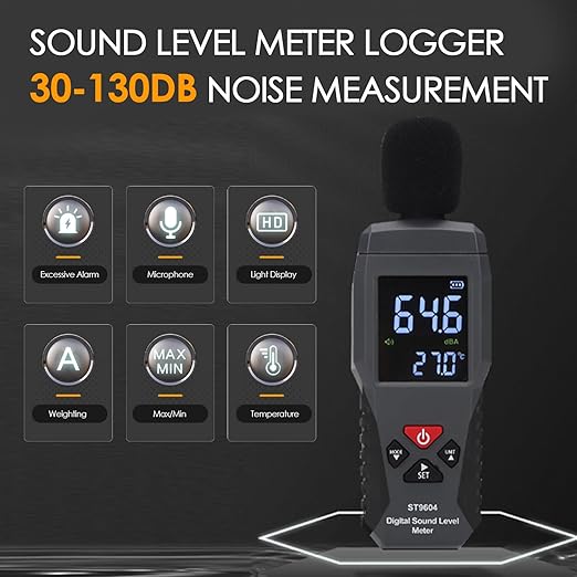 Digital Sound Level Meter Decibel Meter 30-130dBA Noise Measurement Device - Image 2