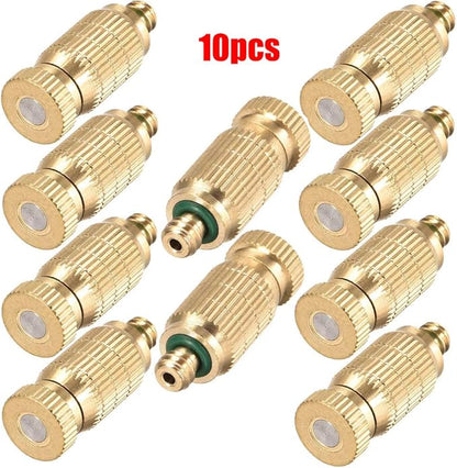 Brass Misting Nozzle, 10 Pack High Pressure Spray 10/24 UNC Outdoor Anti-drip - Image 9