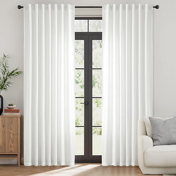 MIULEE White Thermal Insulated Curtains 72 Inches Long 2 Panels Set - Image 9