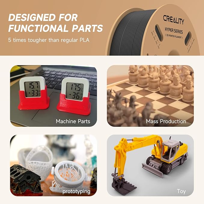 Official CREALITY Hyper PLA Filament 1.75mm, High Speed PLA 30-600mm/s Rapid 3D - Image 5