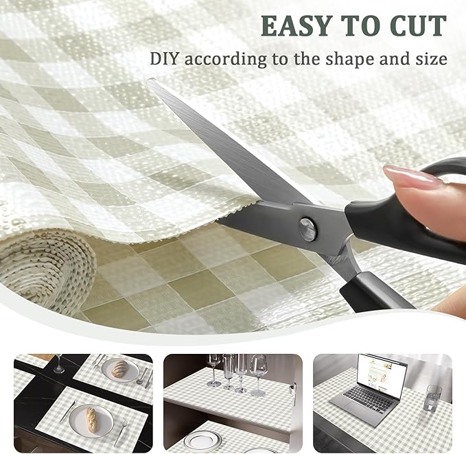 Shelf Liner for Kitchen Cabinets Non-Adhesive Non-Slip Drawer Liners for Dresser - Image 4